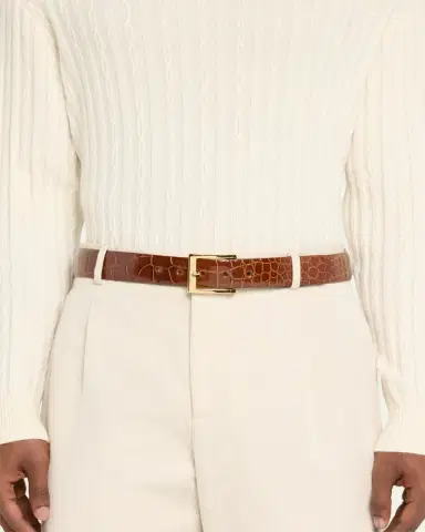 W. Kleinberg Men's Glazed Alligator Belt | Thumbnail 4 W. Kleinberg Men's Glazed Alligator Belt | Thumbnail 4