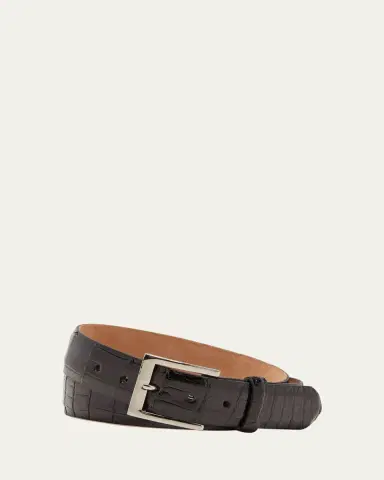 W. Kleinberg Men's Glazed Alligator Belt | Thumbnail 5 W. Kleinberg Men's Glazed Alligator Belt | Thumbnail 5