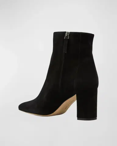 Manolo Blahnik Rosie Suede Zip Ankle Booties | Thumbnail 3