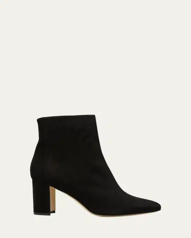Manolo Blahnik Rosie Suede Zip Ankle Booties | Thumbnail 5