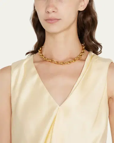 ben-amun 24k Gold Electroplate Oval Link Chain Necklace | Thumbnail 2 ben-amun 24k Gold Electroplate Oval Link Chain Necklace | Thumbnail 2