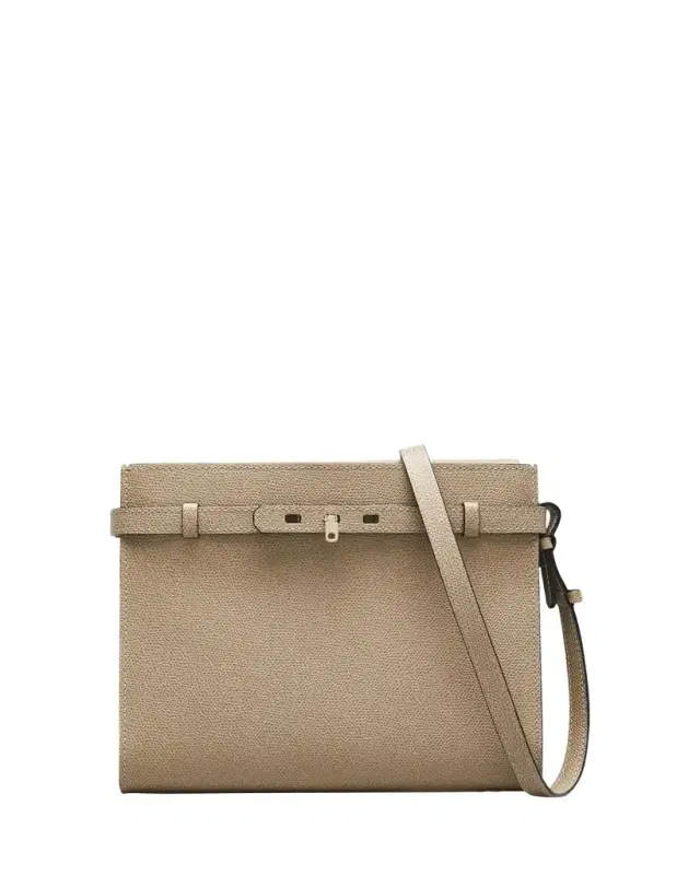 Valextra B-Tracollina Leather Shoulder Bag