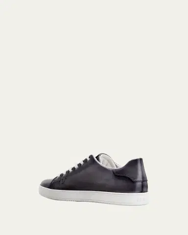 Berluti Men's Playtime Scritto Leather Sneakers | Thumbnail 2