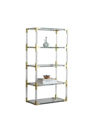 Jonathan Adler Jacques Acrylic & Brass Etagere | Thumbnail 1