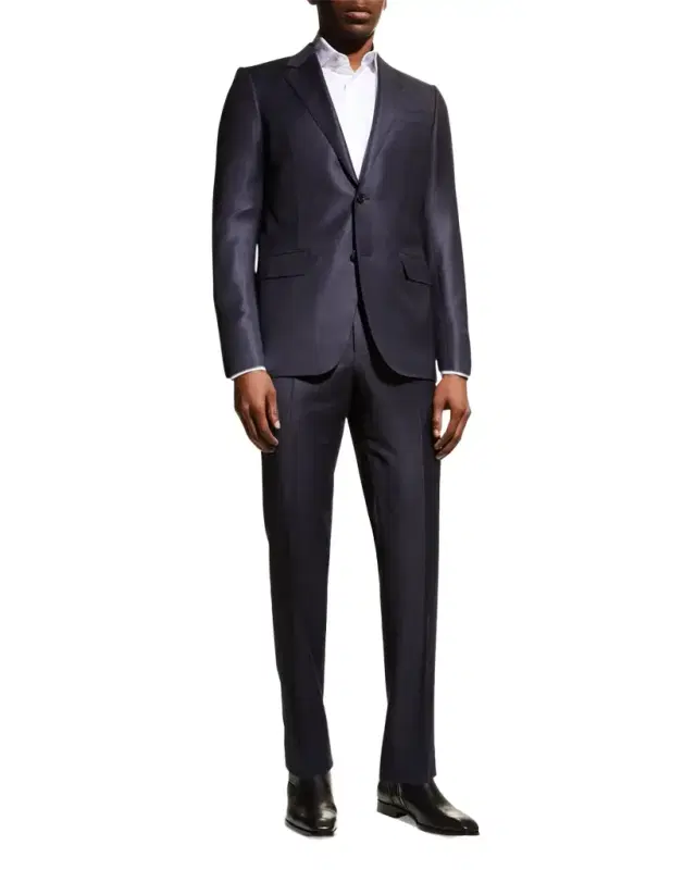 Men's Wool Tic-Weave Suit