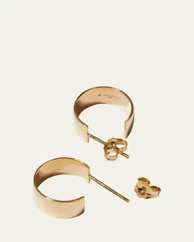 Lana 13mm 14K Gold Vanity Hoops | Thumbnail 4