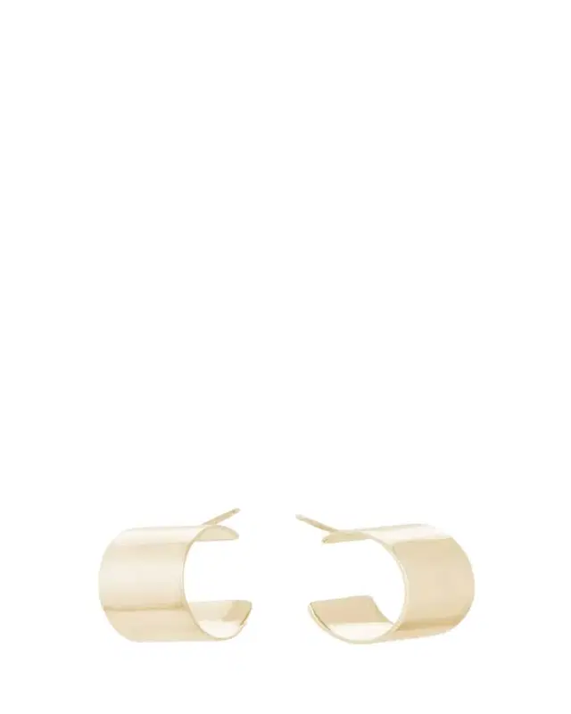 Lana 13mm 14K Gold Vanity Hoops