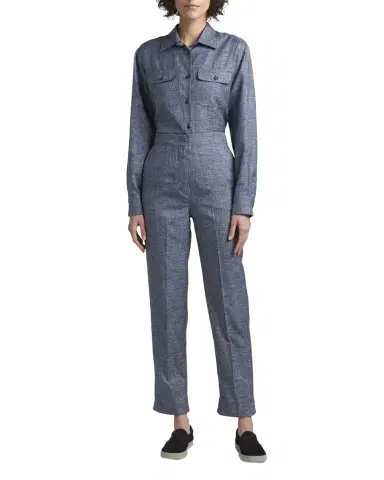 Giorgio Armani Denim-Effect Silk Pants | Thumbnail 1 Giorgio Armani Denim-Effect Silk Pants | Thumbnail 1