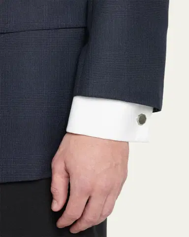 Jan Leslie Men's Octagon Mother-of-Pearl Cufflinks | Thumbnail 2 Jan Leslie Men's Octagon Mother-of-Pearl Cufflinks | Thumbnail 2