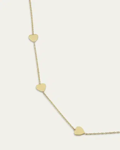 Jennifer Meyer 18k Yellow Gold Hearts by The Inch Necklace | Thumbnail 3