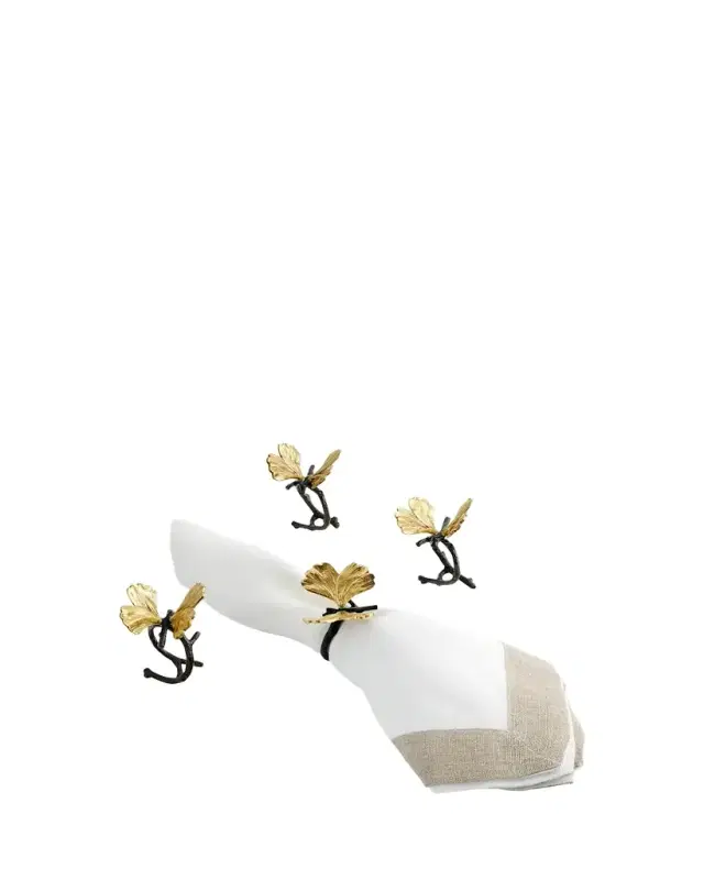 Michael Aram Butterfly Ginkgo Napkin Rings, Set of 4