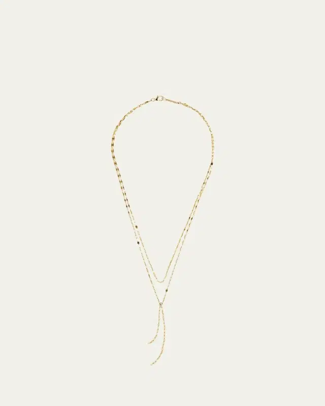 14K Gold Reverse Blake Necklace, 16"L