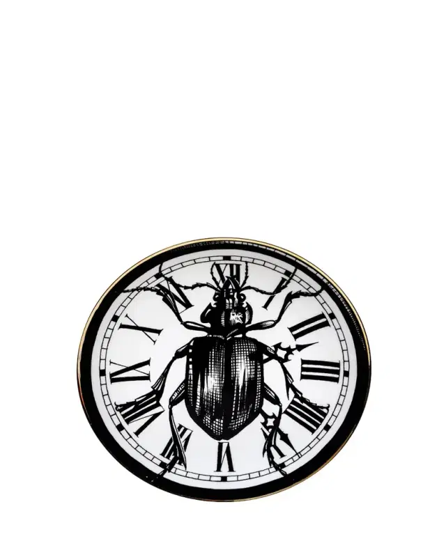 Beetle Clock Dinner Plate
