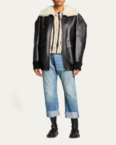 R13 Crossover Cuffed Jeans | Thumbnail 2