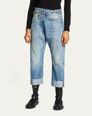 R13 Crossover Cuffed Jeans | Thumbnail 4