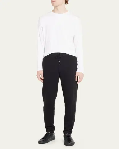 Derek Rose Men's Stretch Long Sleeve Crewneck T-Shirt | Thumbnail 2