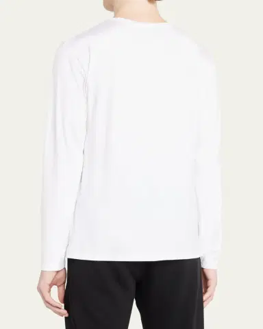 Derek Rose Men's Stretch Long Sleeve Crewneck T-Shirt | Thumbnail 3