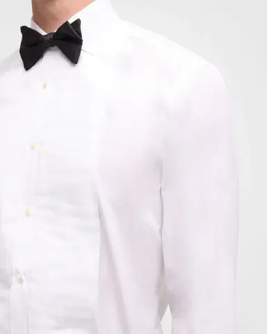 Ralph Lauren Purple Label Men's Solid Poplin Aston Pleated Formal Dress Shirt | Thumbnail 6 Ralph Lauren Purple Label Men's Solid Poplin Aston Pleated Formal Dress Shirt | Thumbnail 6