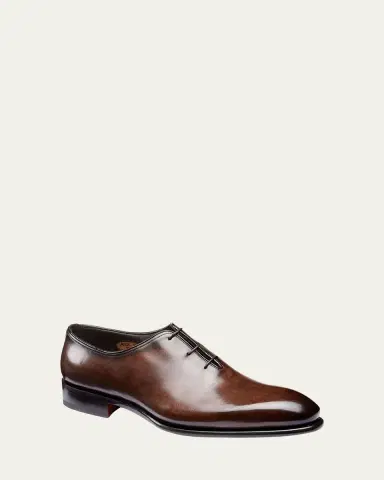 Santoni Men's People Leather Dress Oxfords | Thumbnail 7 Santoni Men's People Leather Dress Oxfords | Thumbnail 7