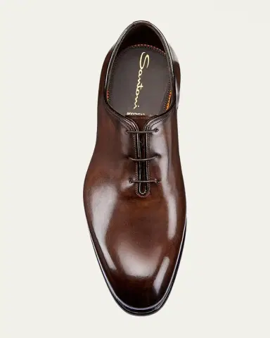 Santoni Men's People Leather Dress Oxfords | Thumbnail 8 Santoni Men's People Leather Dress Oxfords | Thumbnail 8