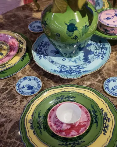 GINORI 1735 Oriente Italiano Iris Gold Teacup | Thumbnail 3