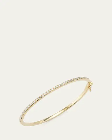Sydney Evan 14K Yellow Gold Diamond Pave Bangle | Thumbnail 3 Sydney Evan 14K Yellow Gold Diamond Pave Bangle | Thumbnail 3