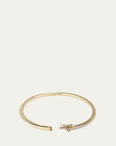 Sydney Evan 14K Yellow Gold Diamond Pave Bangle | Thumbnail 4 Sydney Evan 14K Yellow Gold Diamond Pave Bangle | Thumbnail 4