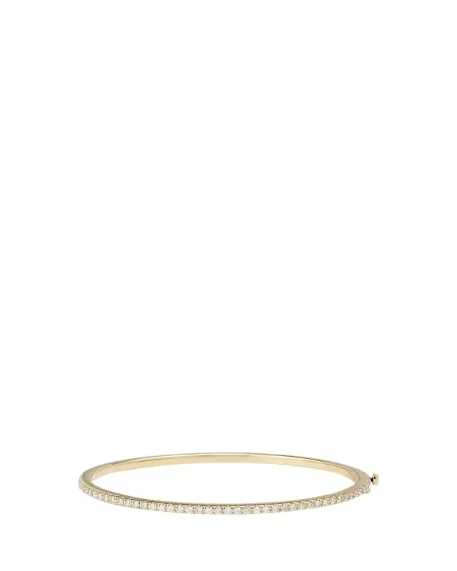 Sydney Evan 14K Yellow Gold Diamond Pave Bangle