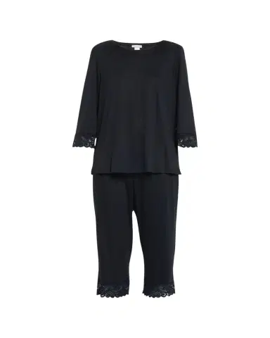 Hanro Moments Lace-Trim Cropped Pajama Set | Thumbnail 1