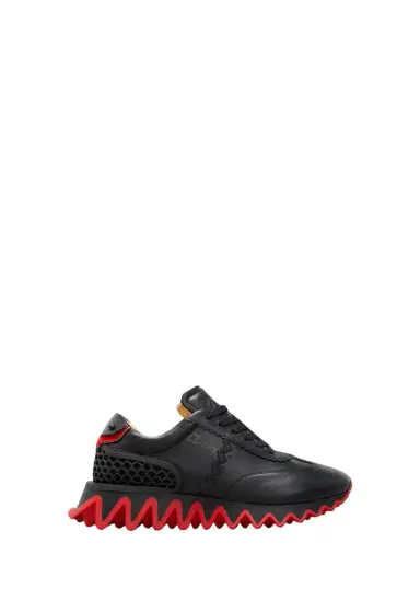 Christian Louboutin Men's Loubishark Flat Leather Red-Sole Runner Sneakers | Thumbnail 1