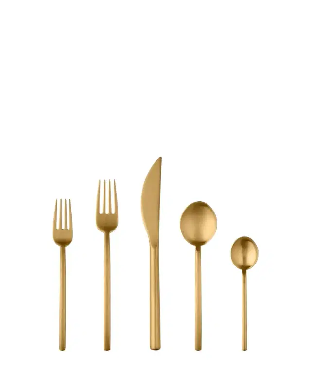 Mepra Due Ice Oro 5-Piece Place Setting