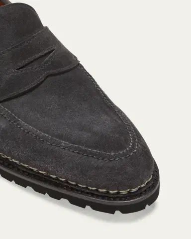 Bontoni Men's Principe Lug Sole Suede Penny Loafers | Thumbnail 14 Bontoni Men's Principe Lug Sole Suede Penny Loafers | Thumbnail 14