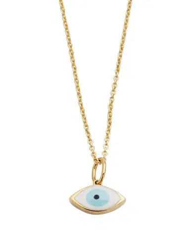 Sydney Evan Medium Enamel Evil Eye Necklace | Thumbnail 1
