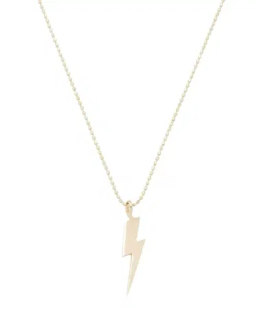 Sydney Evan 14k Pure Lightning Bolt Necklace | Thumbnail 1