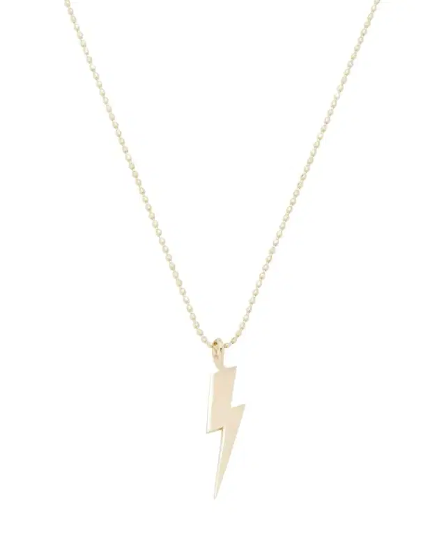 Sydney Evan 14k Pure Lightning Bolt Necklace