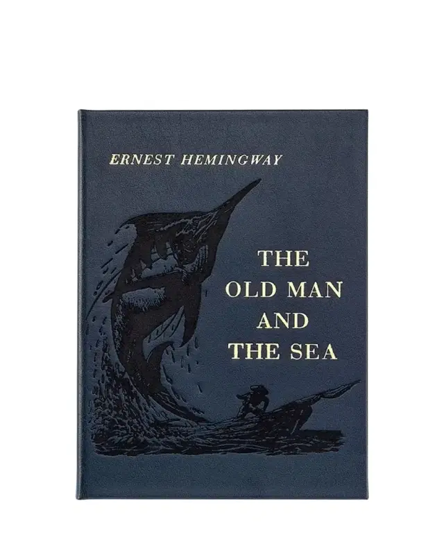 Graphic Image "The Old Man and the Sea" Leather Bound Book by Ernest Hemingway