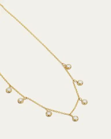 Jennifer Meyer Mini 7-Bezel Dangle Necklace | Thumbnail 3 Jennifer Meyer Mini 7-Bezel Dangle Necklace | Thumbnail 3