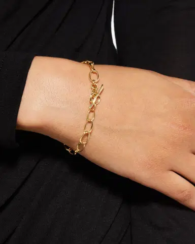 Ippolita Small Scultura Link Bracelet in 18K Gold | Thumbnail 6