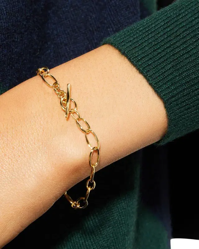 Small Scultura Link Bracelet in 18K Gold