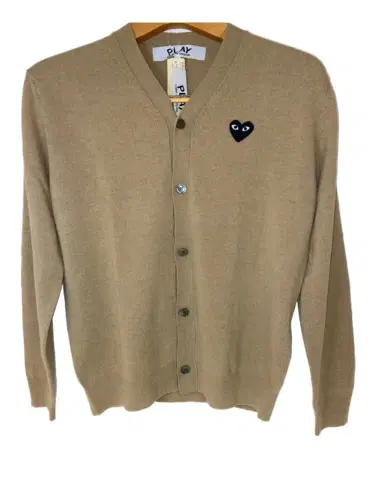 Comme des Garçons Men's Small Black Heart Cardigan Sweater | Thumbnail 1