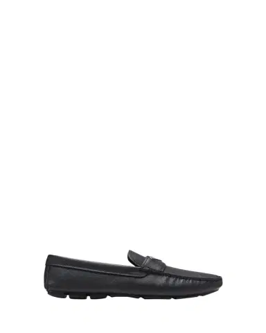 Prada Men's Triangle Logo Leather Drivers | Thumbnail 1 Prada Men's Triangle Logo Leather Drivers | Thumbnail 1
