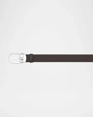 Montblanc Men 's Horseshoe-Buckle Reversible Leather Belt | Thumbnail 2