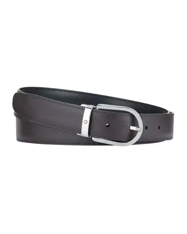 Montblanc Men 's Horseshoe-Buckle Reversible Leather Belt | Thumbnail 1