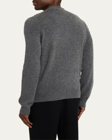 Comme des Garçons Men's Small Heart Wool Cardigan Sweater | Thumbnail 7