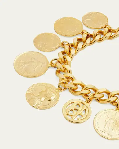 ben-amun Chain-Link Coin Drop Bracelet | Thumbnail 3 ben-amun Chain-Link Coin Drop Bracelet | Thumbnail 3