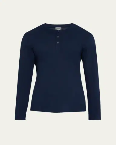 Hanro Men's Living Henley T-Shirt | Thumbnail 5