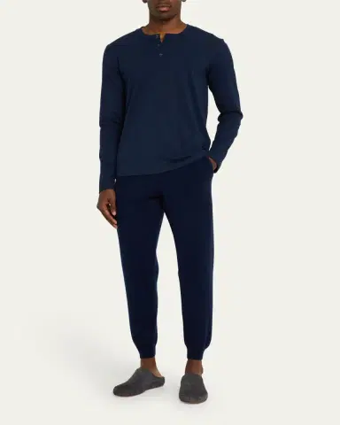 Hanro Men's Living Henley T-Shirt | Thumbnail 6