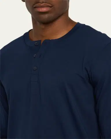 Hanro Men's Living Henley T-Shirt | Thumbnail 9