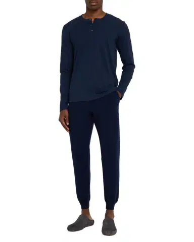 Hanro Men's Living Henley T-Shirt | Thumbnail 1