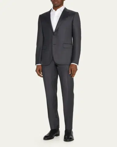 ZEGNA Men's Wool Tic-Weave Suit | Thumbnail 6